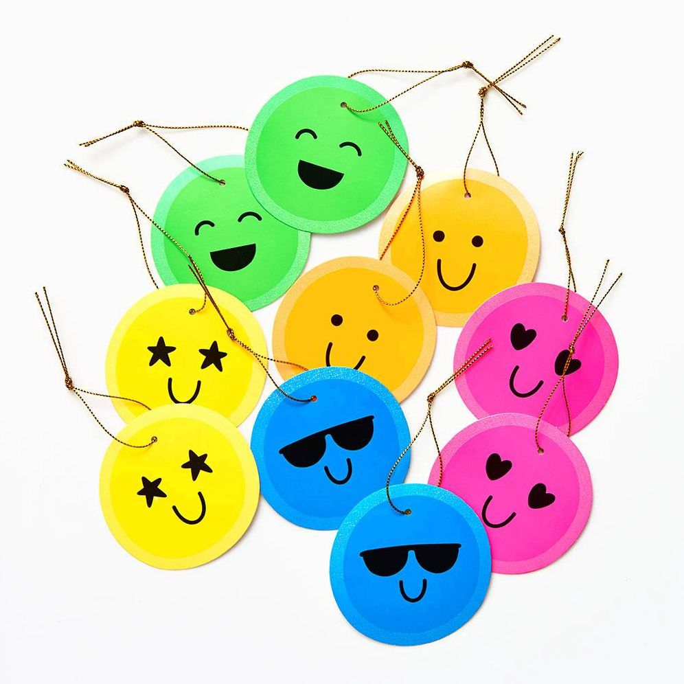 Alternative view of Neon Happy Face Gift Tags