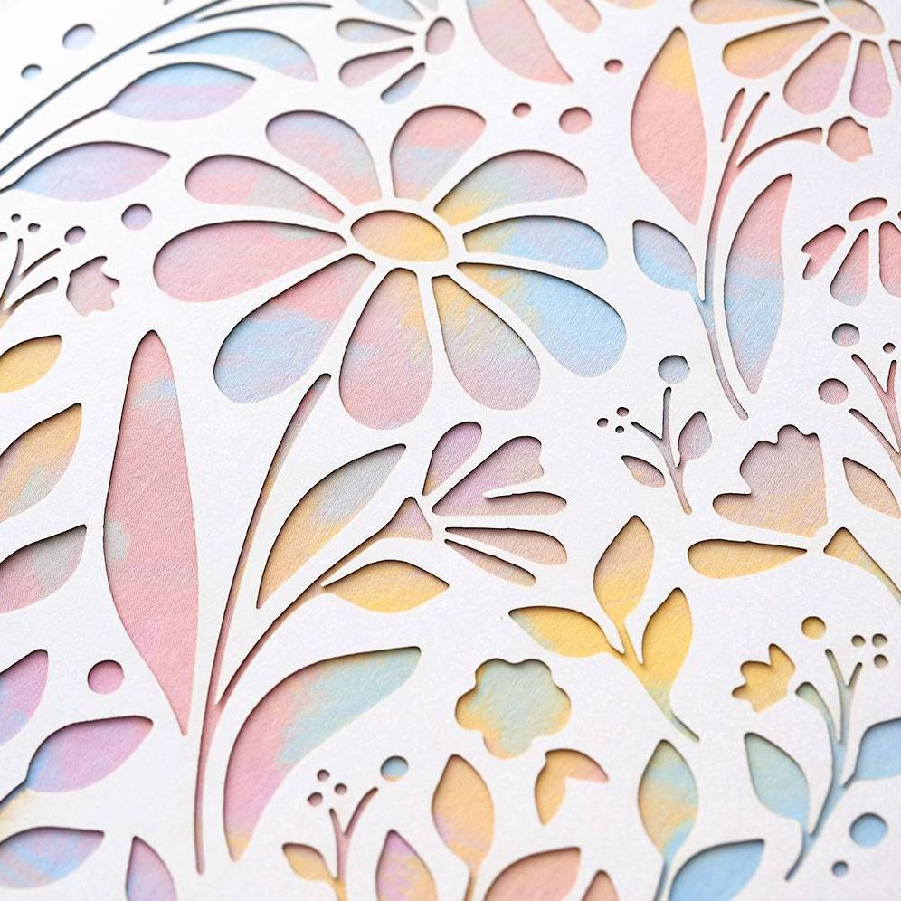 Alternative view of Laser Cut Gradient Egg Easter Card