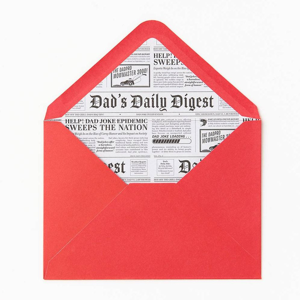 Alternative view of Front Page News Father's Day Card