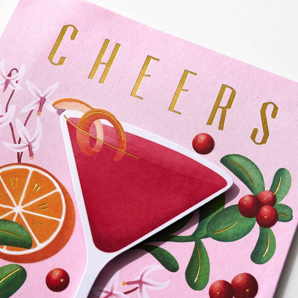 Alternative view of Cheers Cocktail Birthday Card