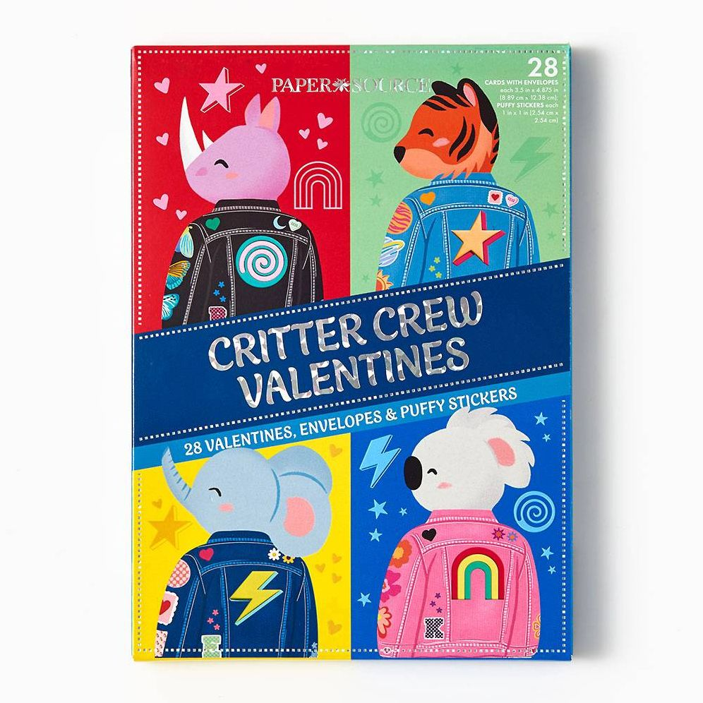 Alternative view of Critter Crew Animal Classroom Valentine Card Set