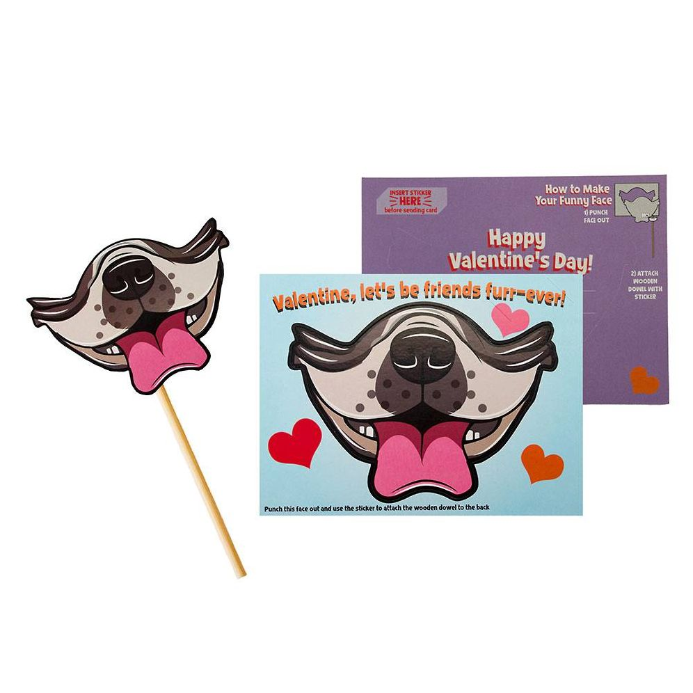 Funny Face Pet Mask Valentine Card Set - Image 7