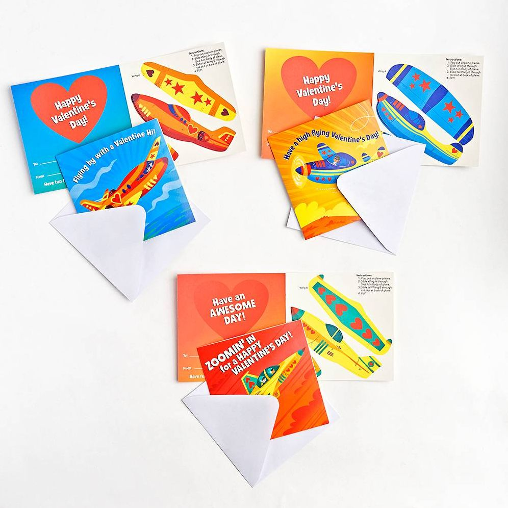 Paper Airplanes Valentine Card Kit - Image 4
