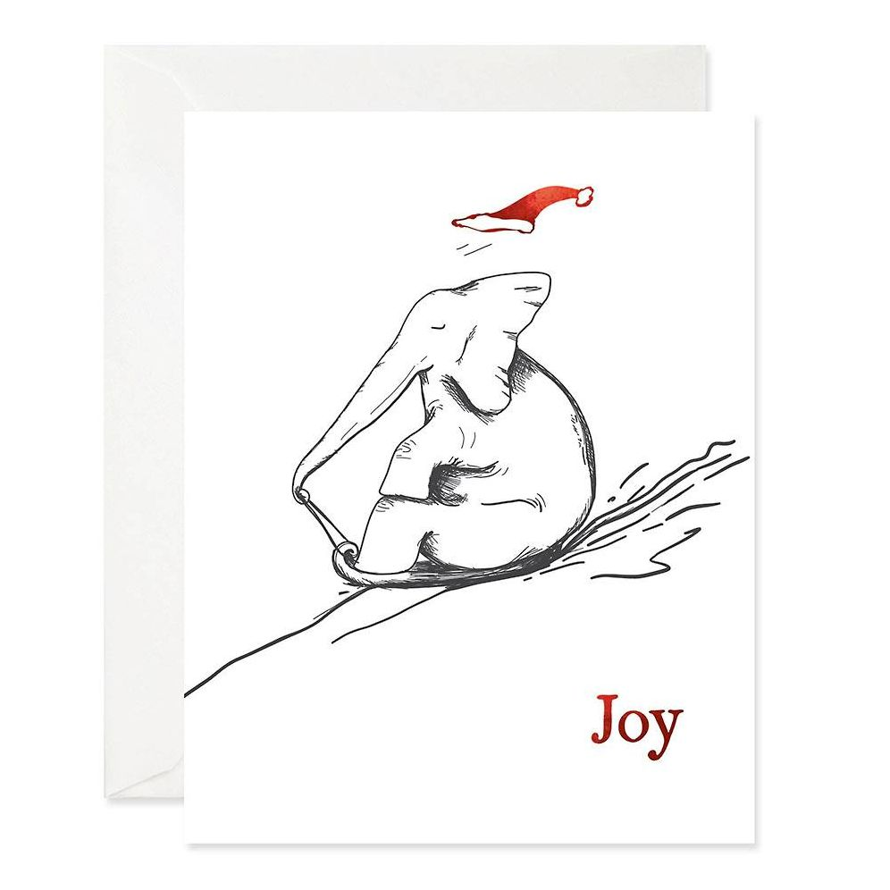 Sledding Elephant Holiday Card Set - Image 3