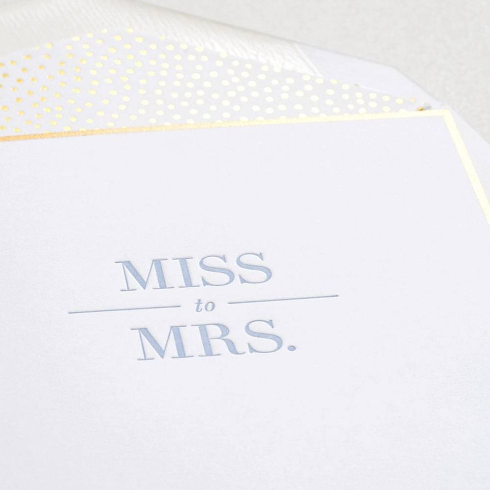 Alternative view of Miss to Mrs. Wedding Shower Card