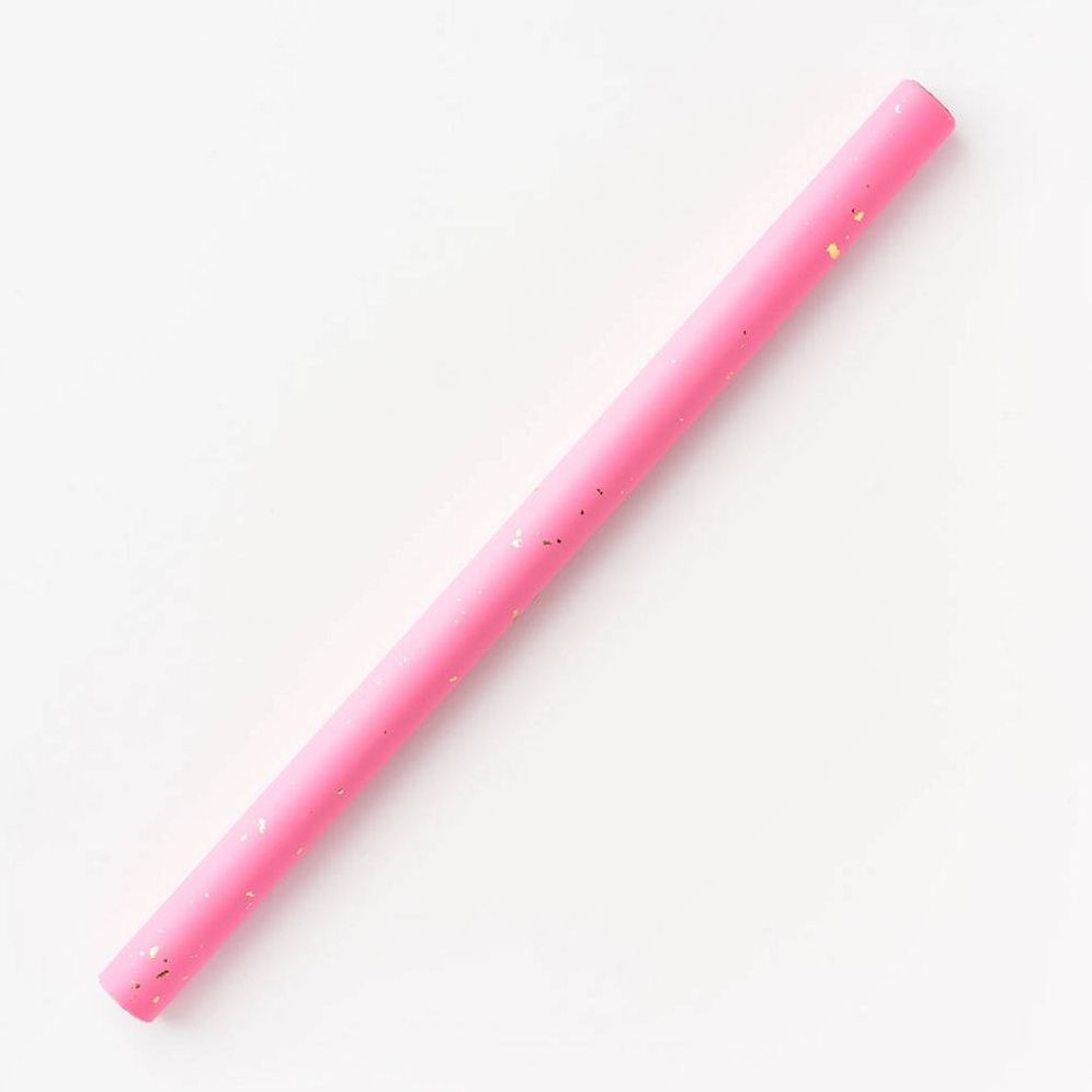Alternative view of Pink & Gold Fleck Stone Wrapping Paper