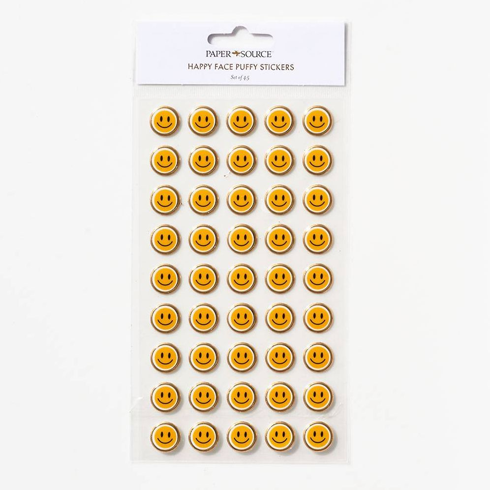 Alternative view of Happy Face Puffy Stickers