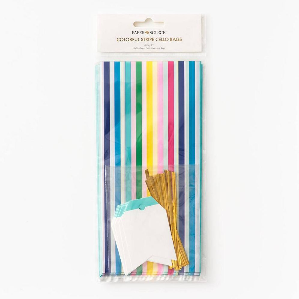 Alternative view of Colorful Stripe Cellophane Bags