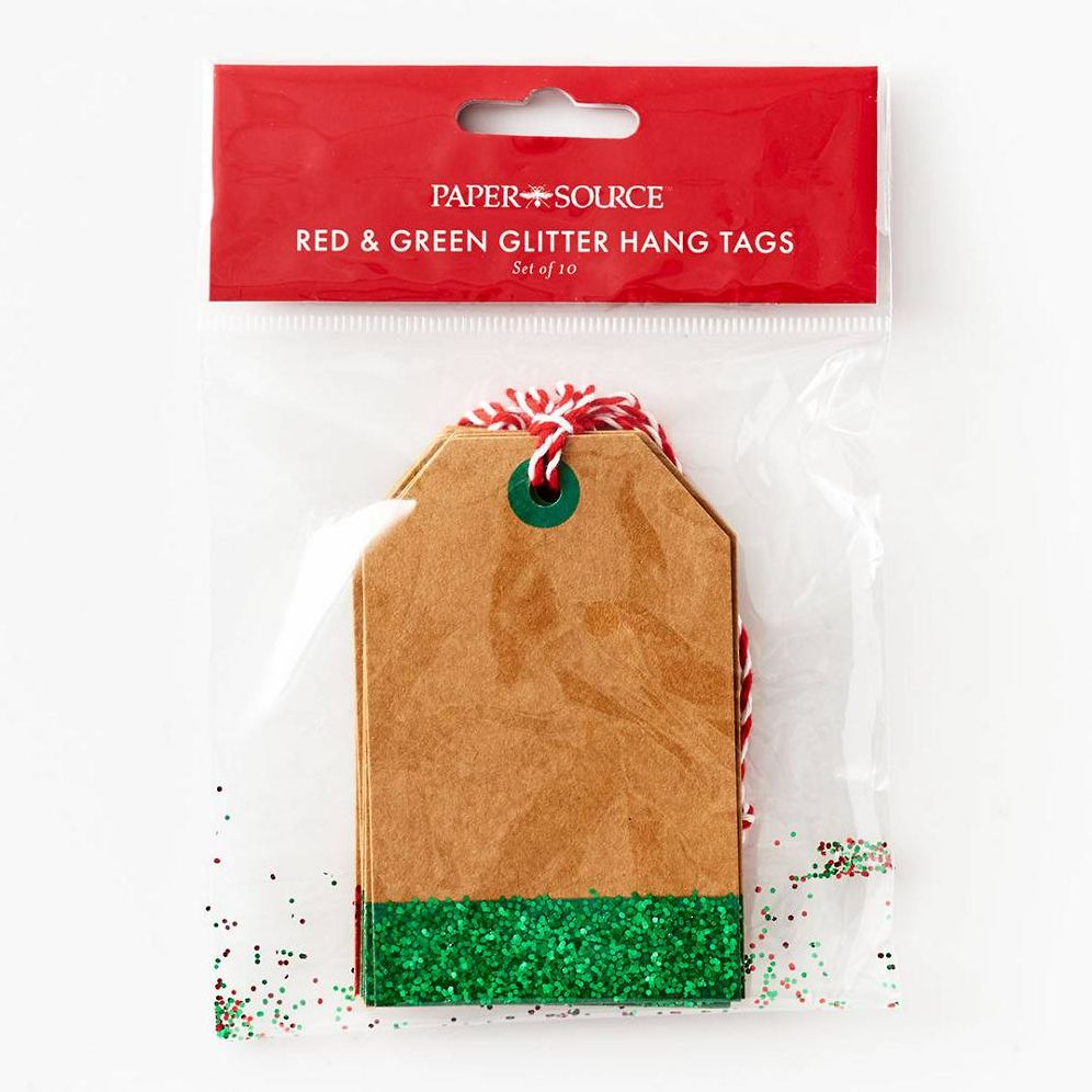 Alternative view of Red/Green Glitter Gift Tags