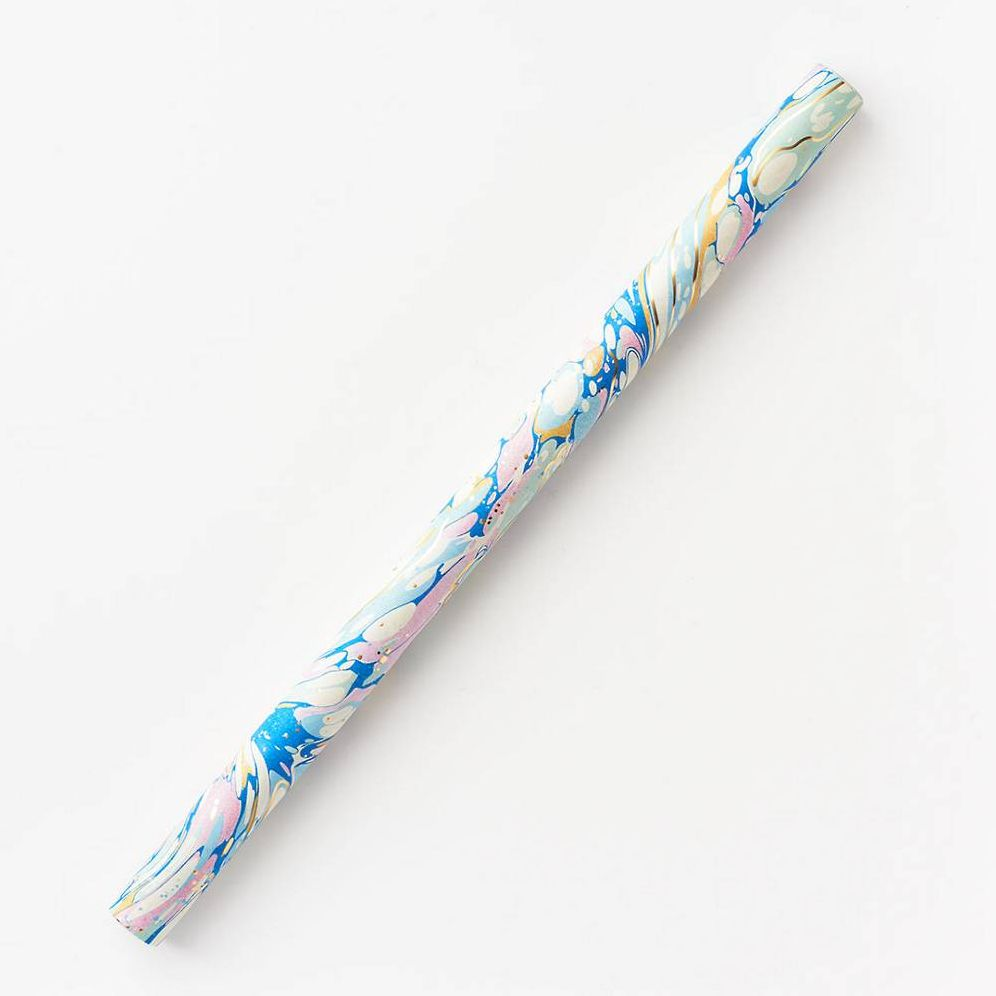 Alternative view of Pink & Blue Marble Stone Wrapping Paper