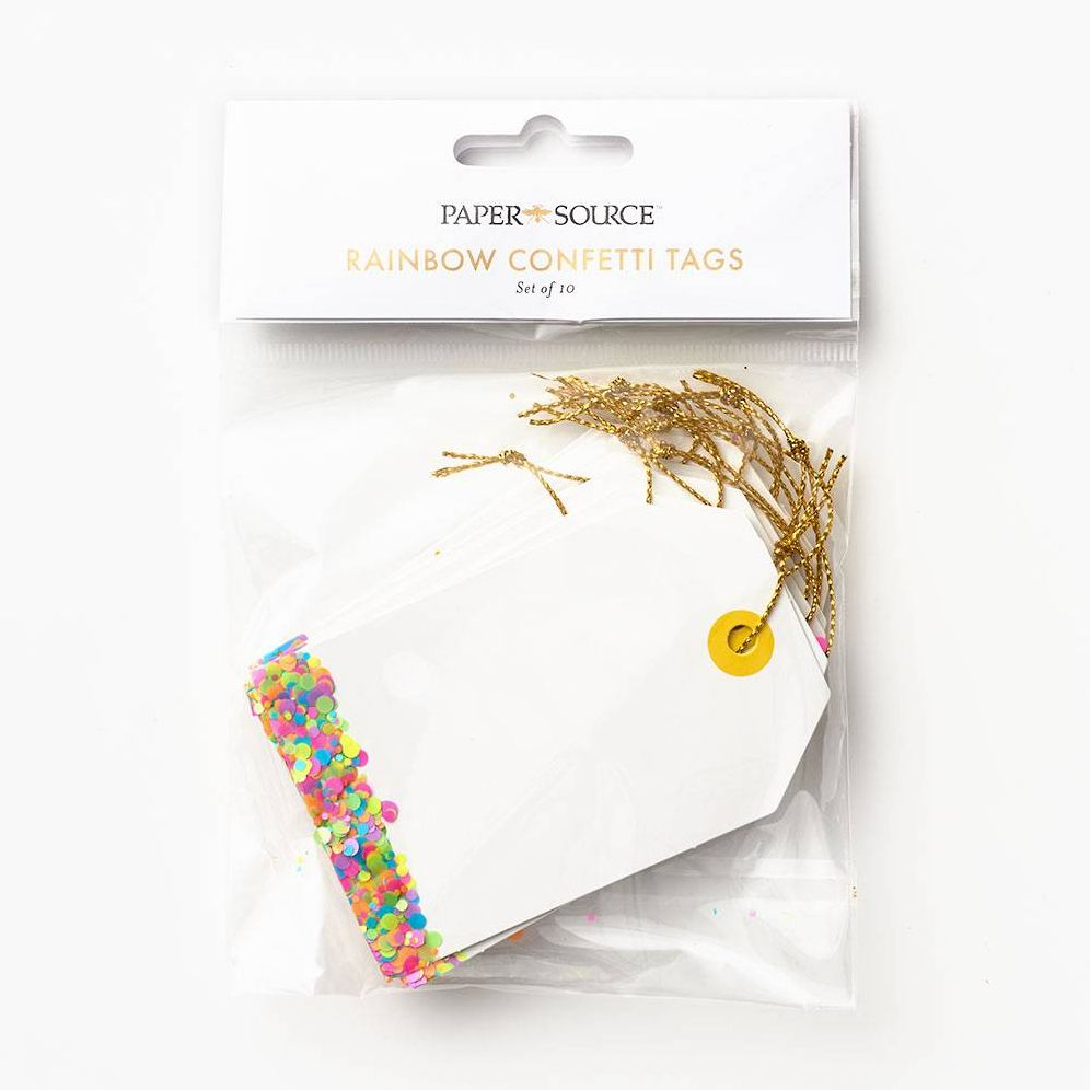 Alternative view of Rainbow Confetti Gift Tags