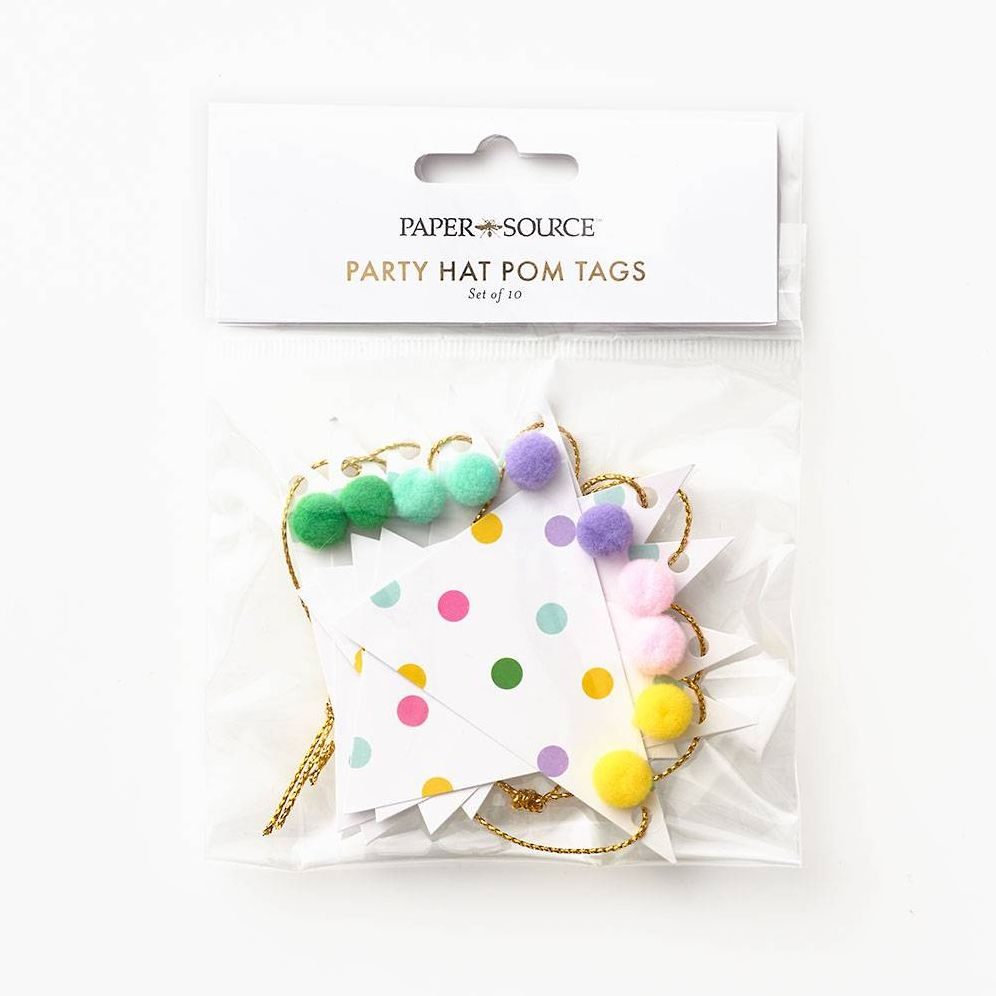 Alternative view of Party Hat Pom Gift Tags