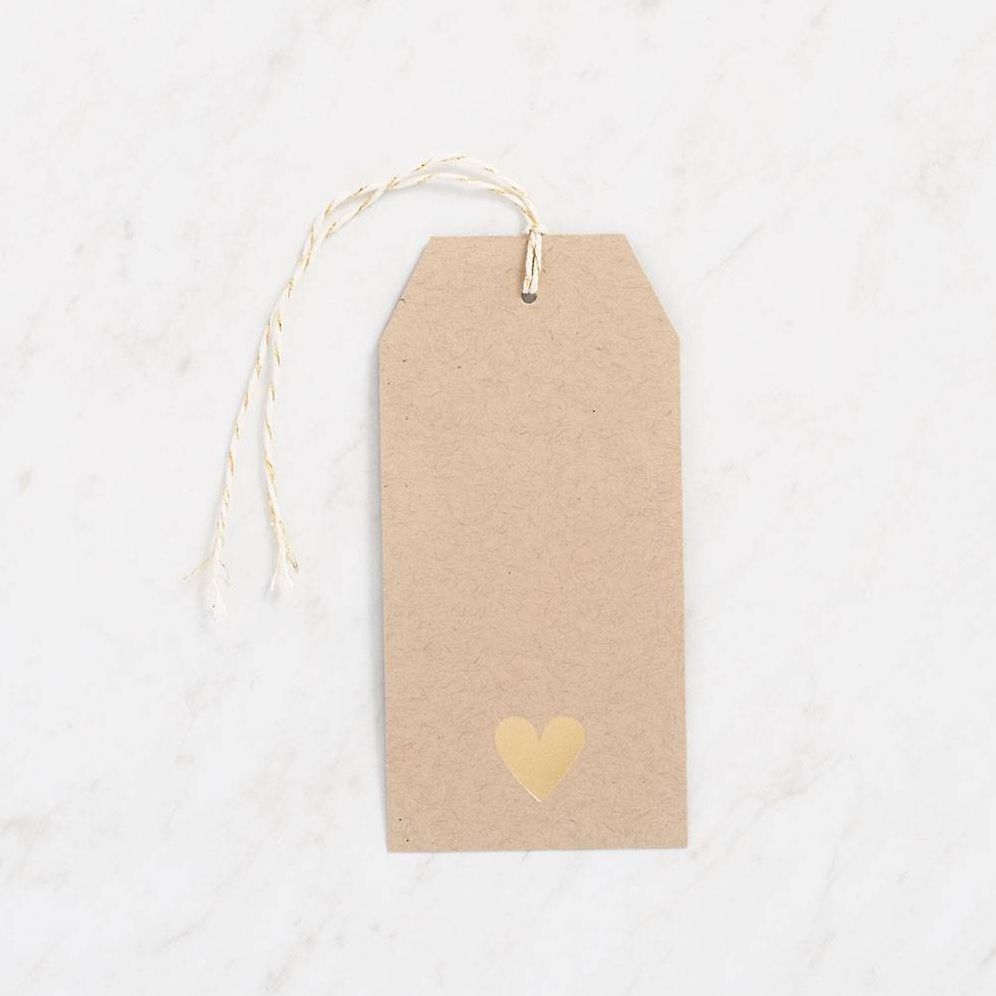 Alternative view of Gold Heart Foil Hang Tags