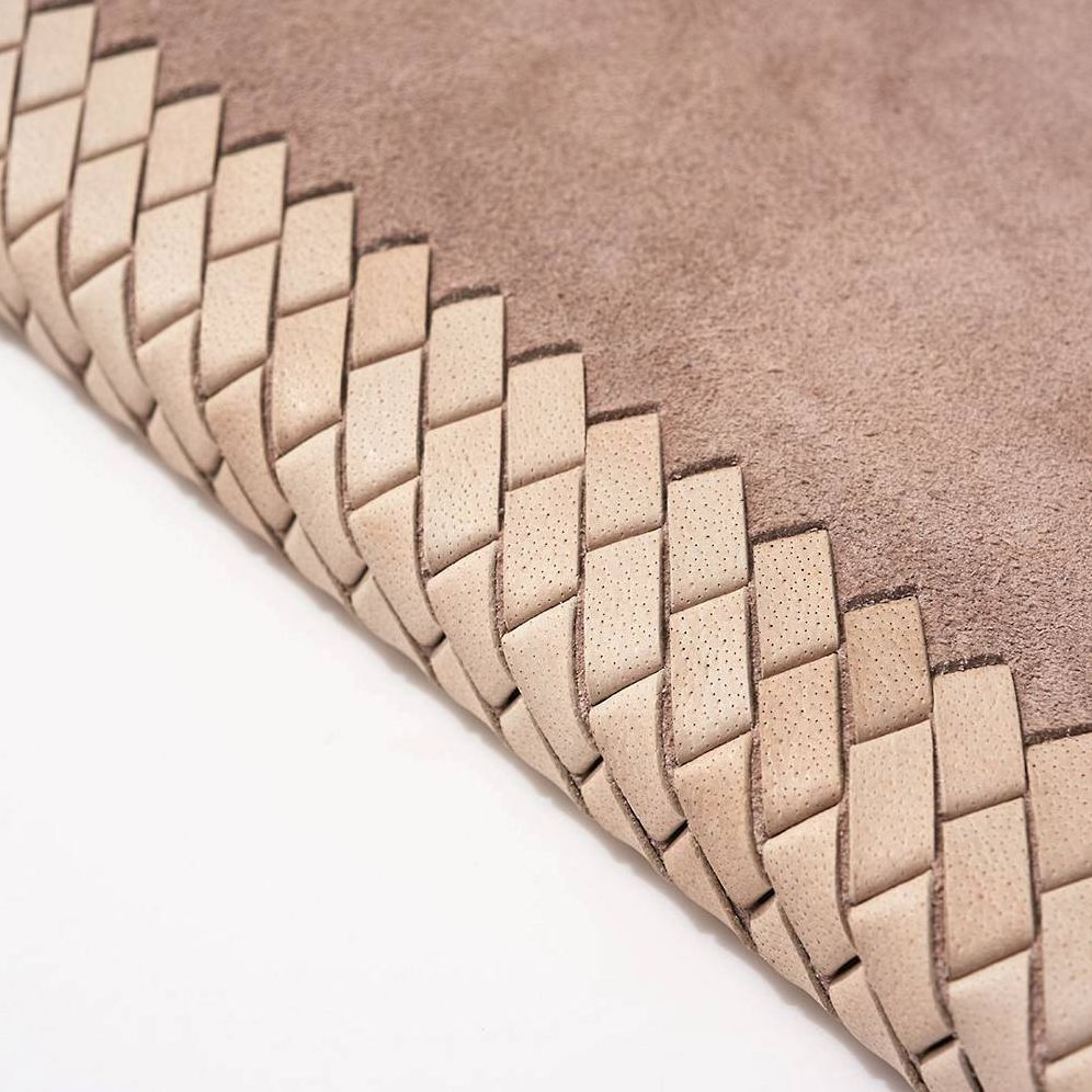 Alternative view of Beige Braided Suede Journal