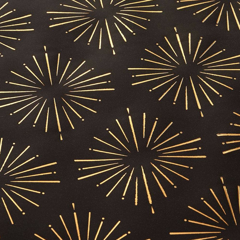 Alternative view of Gold Starburst Stone Wrapping Paper