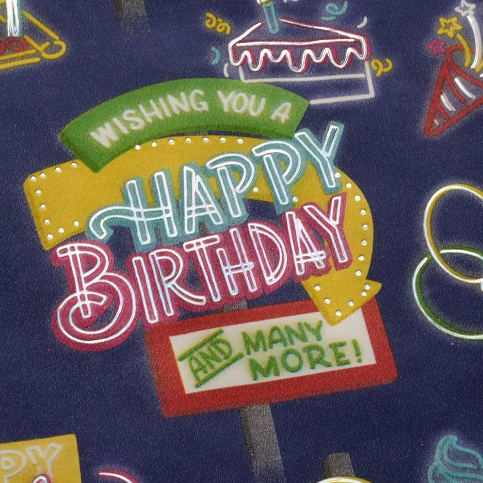 Alternative view of Neon Birthday Stone Wrapping Paper