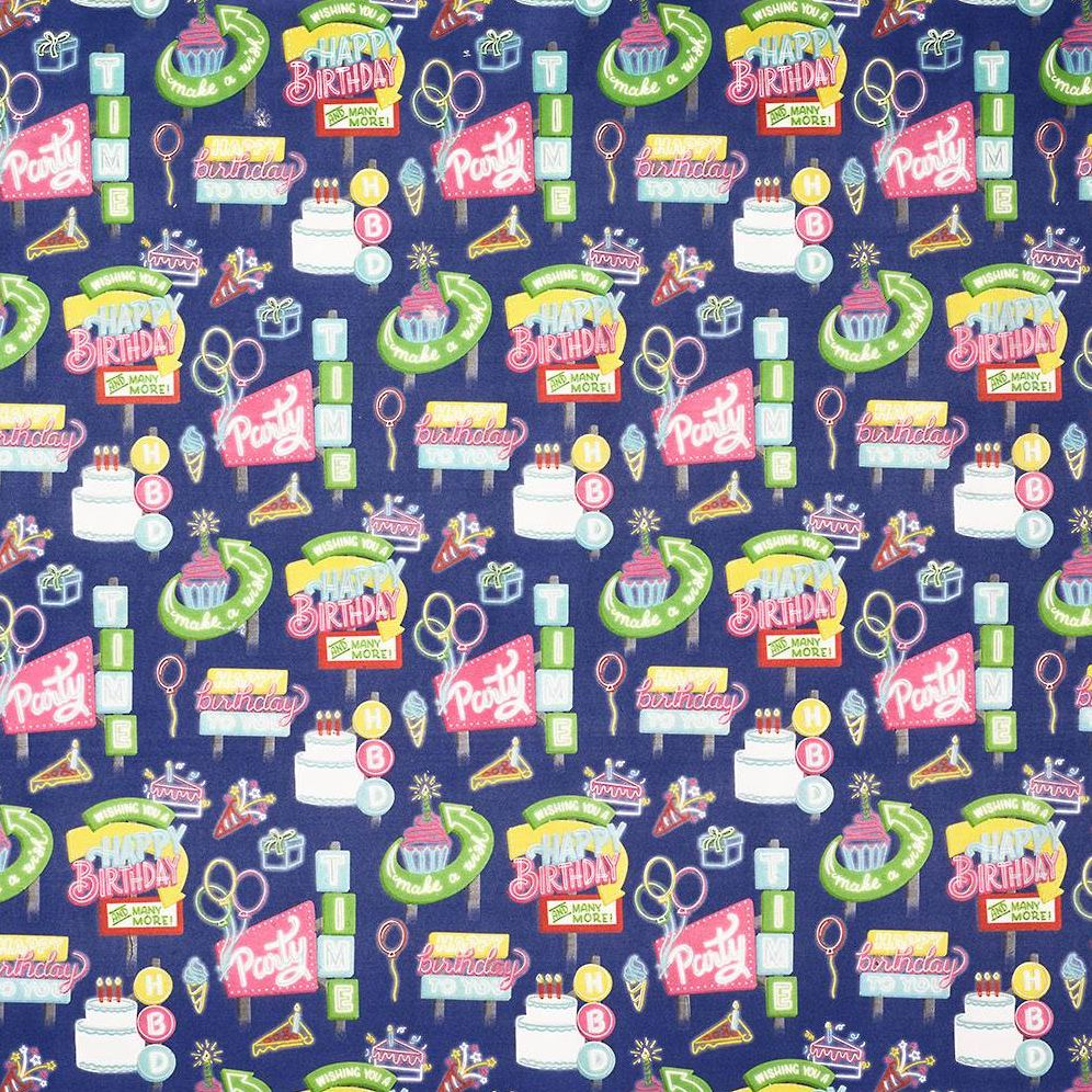 Neon Birthday Stone Wrapping Paper - Image 3