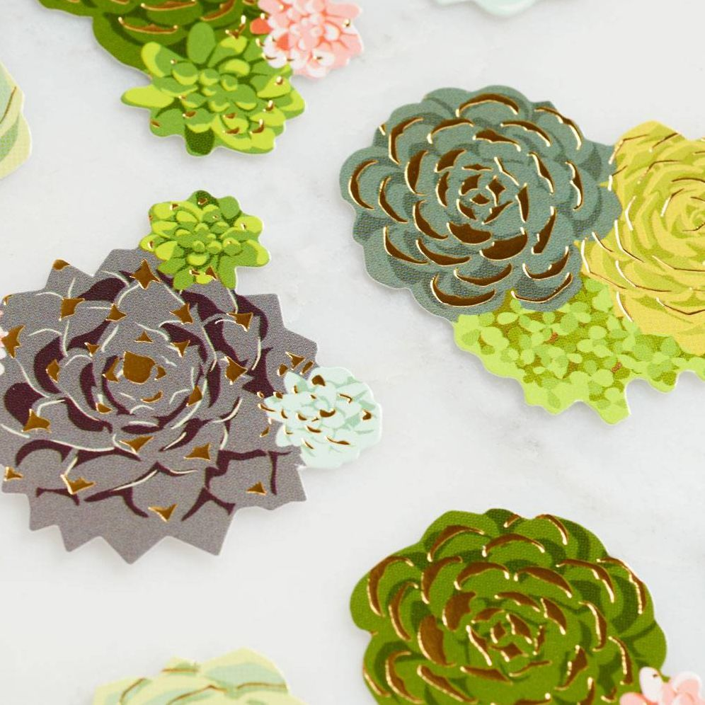 Succulent Floral Foil Stickers - Image 2