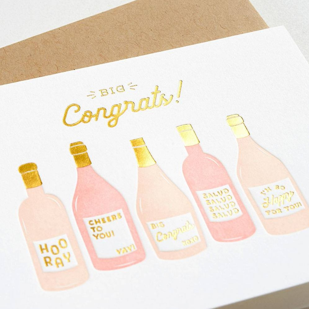 Alternative view of Big Congrats Bottles Card