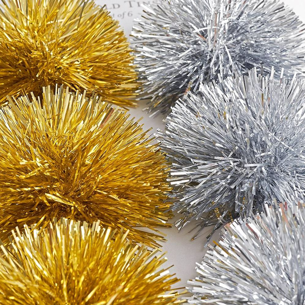 Alternative view of Silver and Gold Tinsel Bows