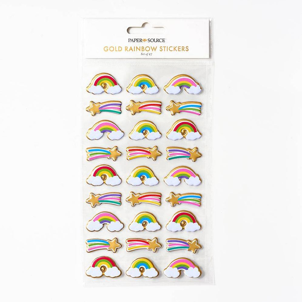 Alternative view of Gold Rainbow Stickers