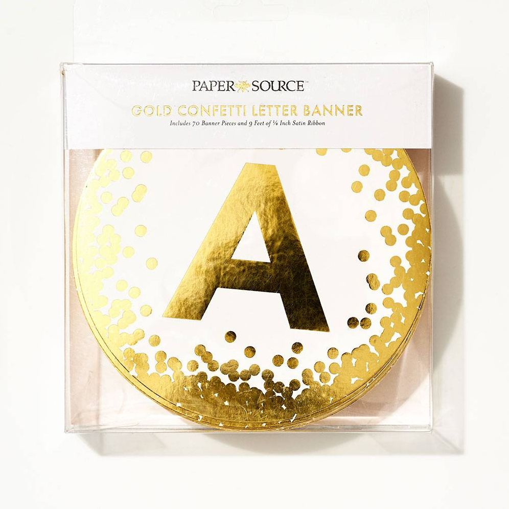 Alternative view of Gold Confetti Letter Banner