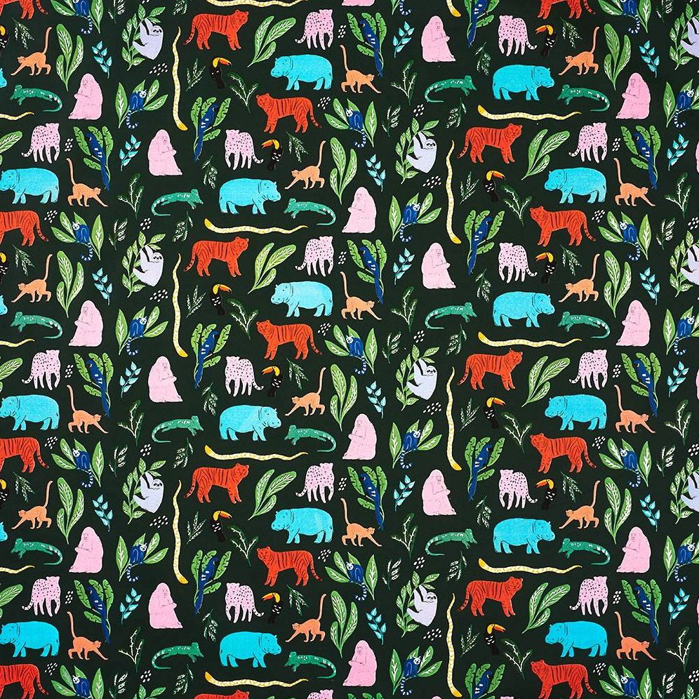 Alternative view of Tropical Jungle Animals Stone Wrapping Paper