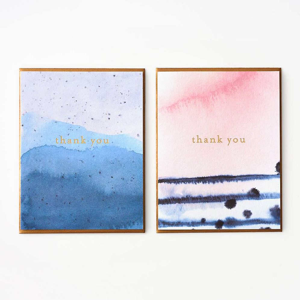 Alternative view of Watercolor Assorted Thank You Card Set