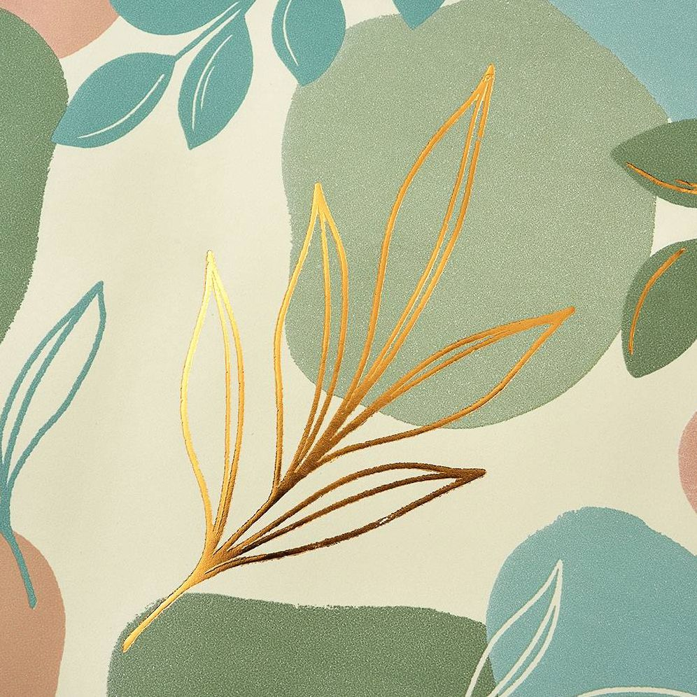 Alternative view of Neutral Greenery Stone Wrapping Paper