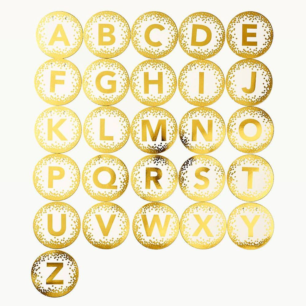 Gold Confetti Letter Banner - Image 3