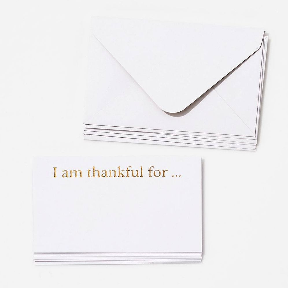Alternative view of Gold Foil I Am Thankful Card Set