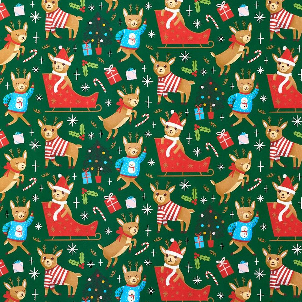 Alternative view of Reindeer Party Wrapping Paper