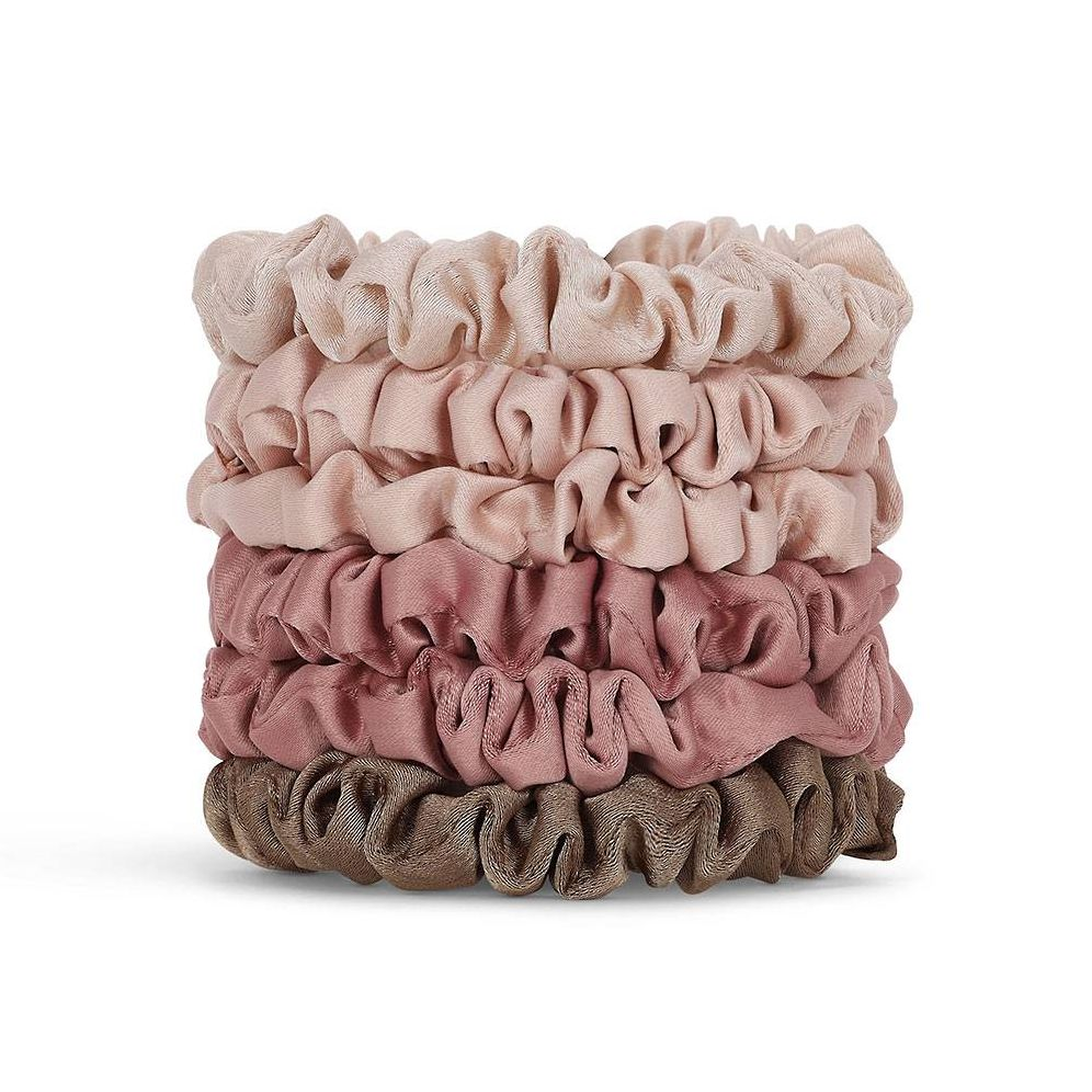Alternative view of Petite Terracotta Satin Scrunchies