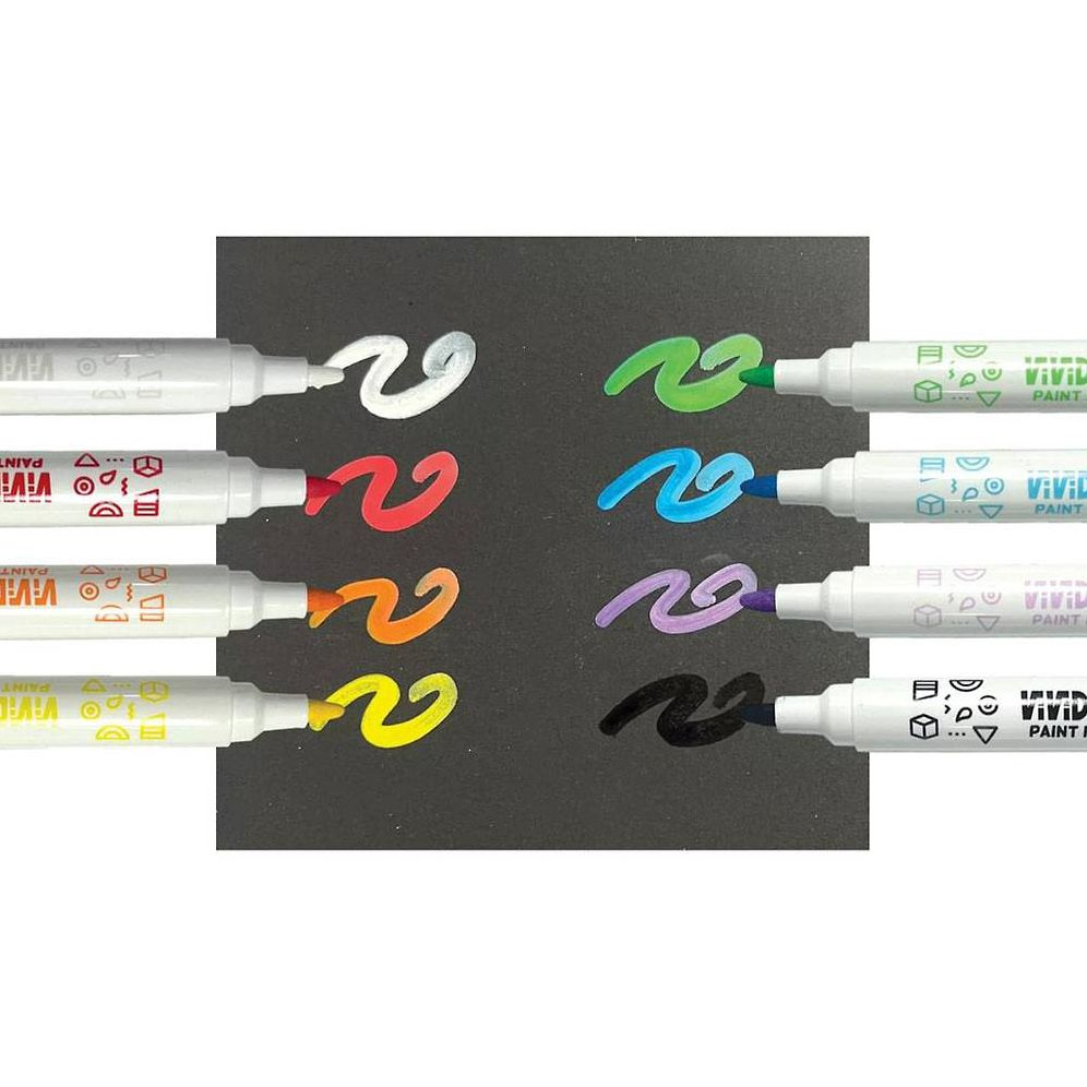 Vivid Pop! Water Based Paint Markers - 8 Colors - Image 11