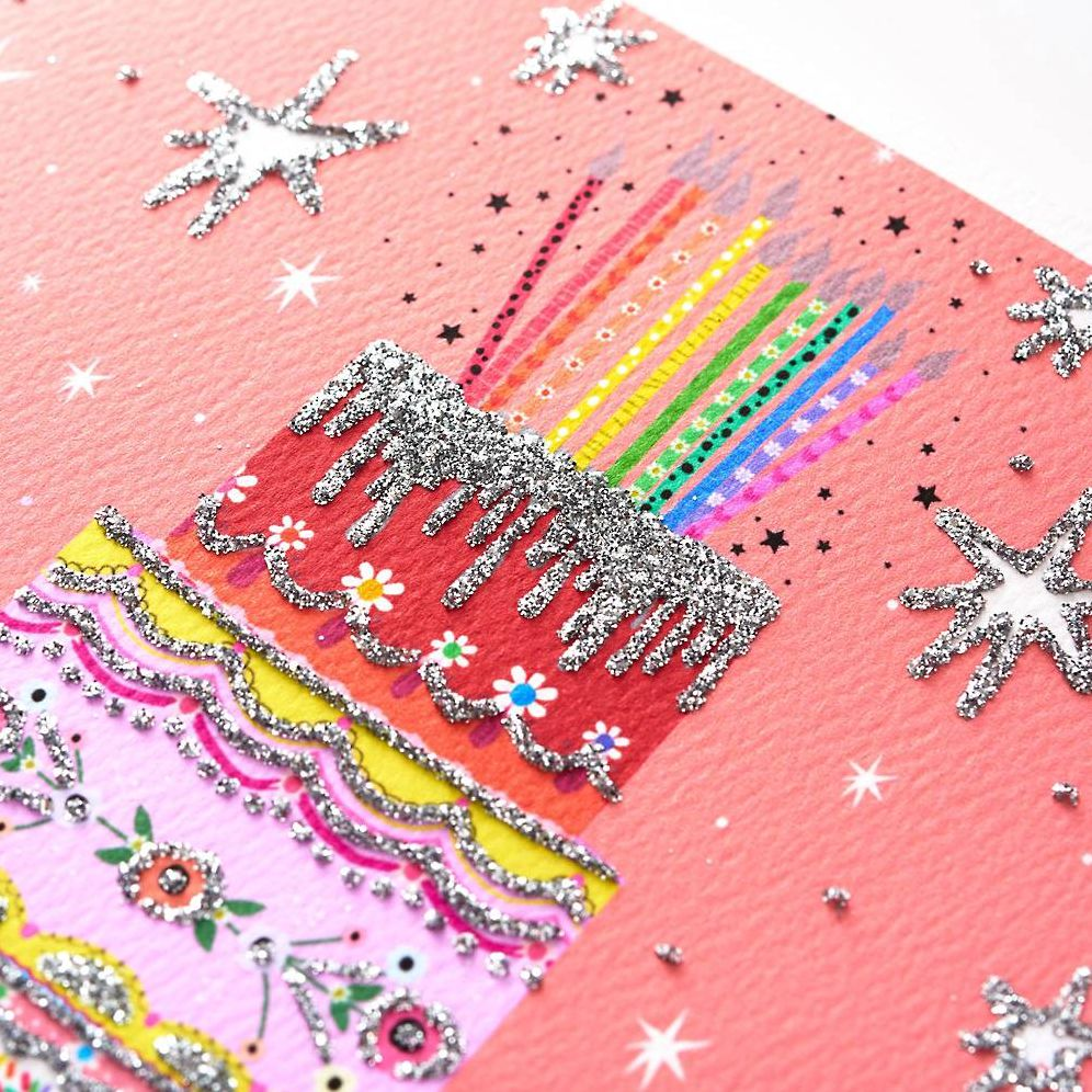 Alternative view of Specialty Glitter Yay Birthday Card
