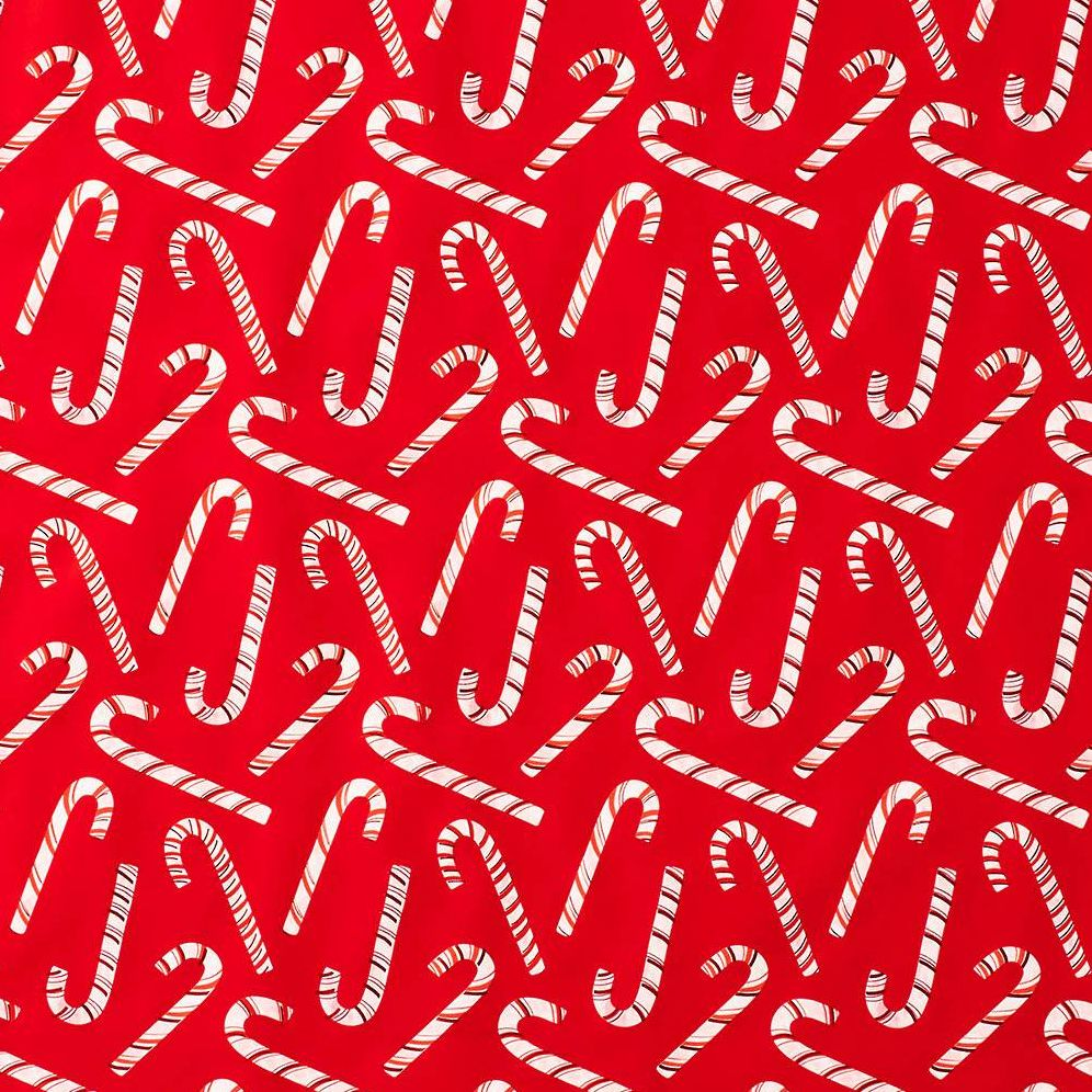 Candy Cane Red Foil Stone Wrapping Paper - Image 3