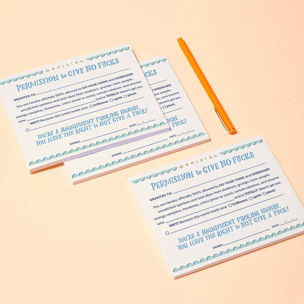 Alternative view of Permission to Give No Fucks Notepad