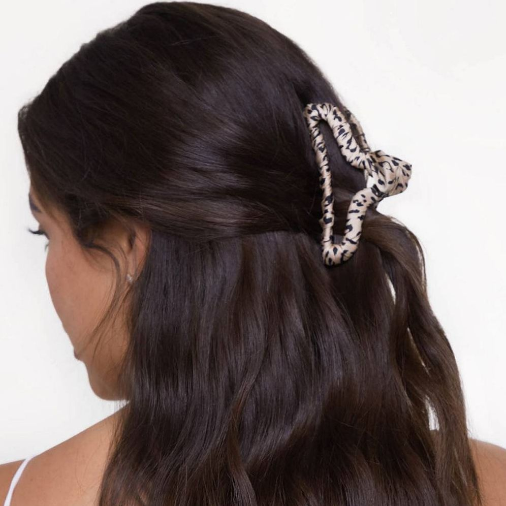 Leopard Satin Claw Clip - Image 2