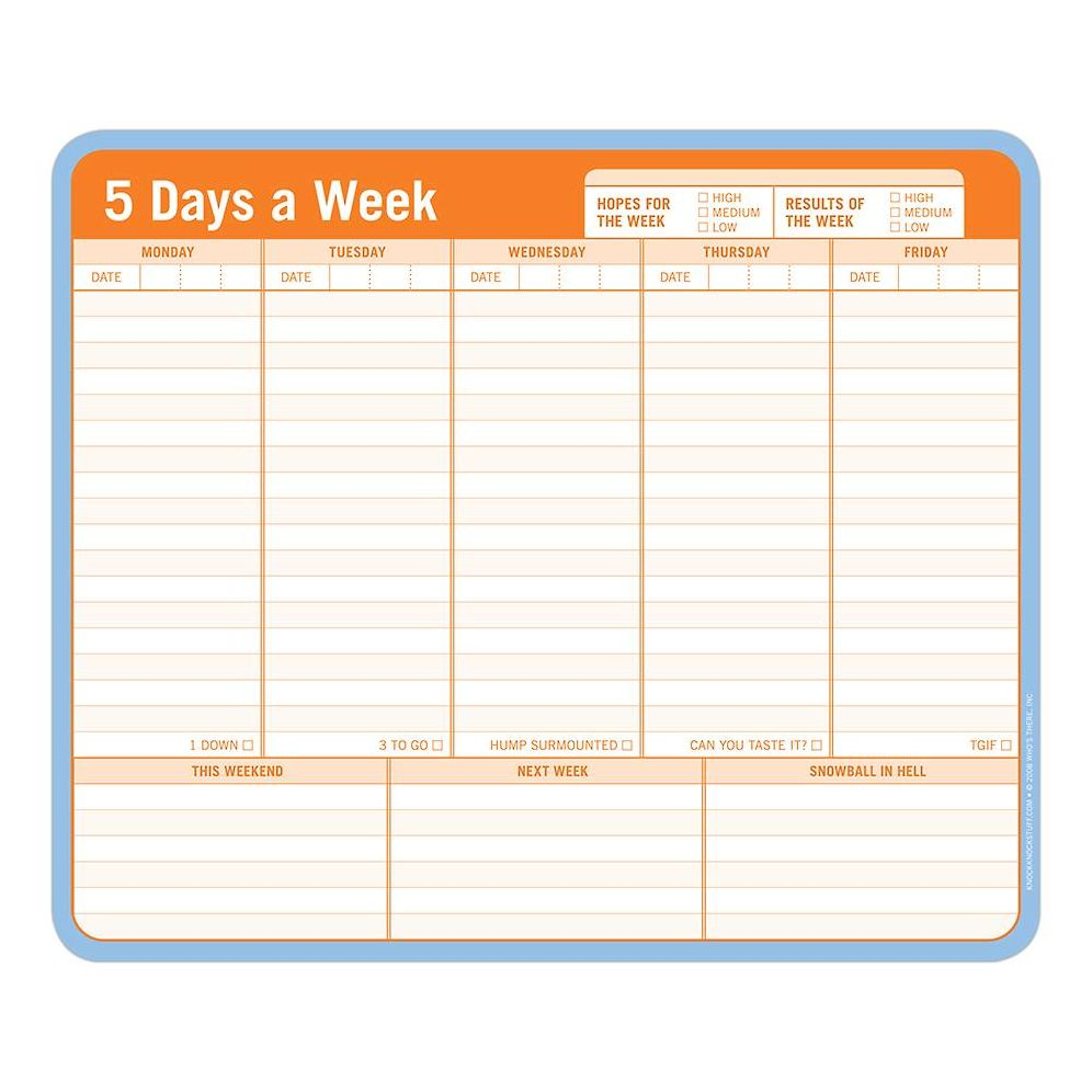 5 Days A Week Paper Mousepad - Image 2