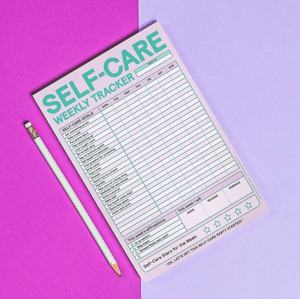 Alternative view of Self-Care Weekly Tracker Knock Knock Pad