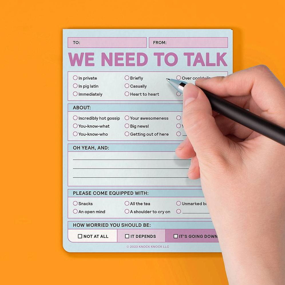 Alternative view of We Need to Talk Pad Knock Knock Nifty Notes (Pastel Version)