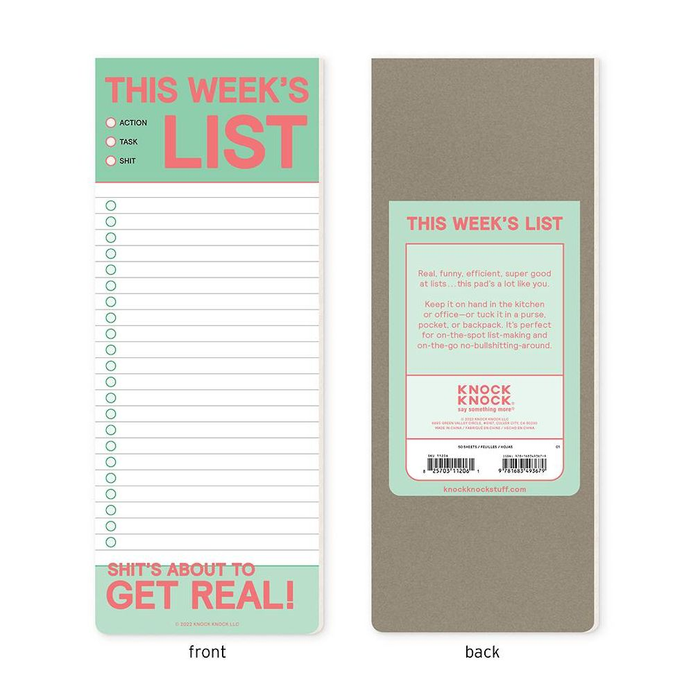 This Week's List Make-a-List Pad - Image 2