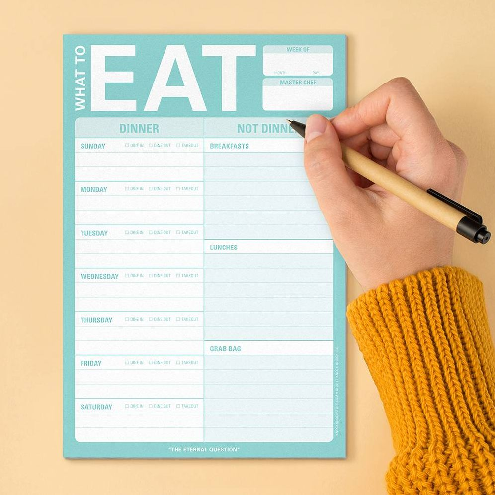 What to Eat Knock Knock Pad with Magnet (Mint Green) - Image 3