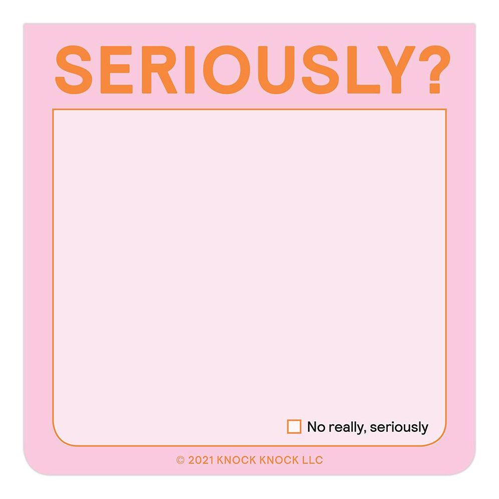 Alternative view of Seriously? Knock Knock Sticky Notes (Pastel Version)