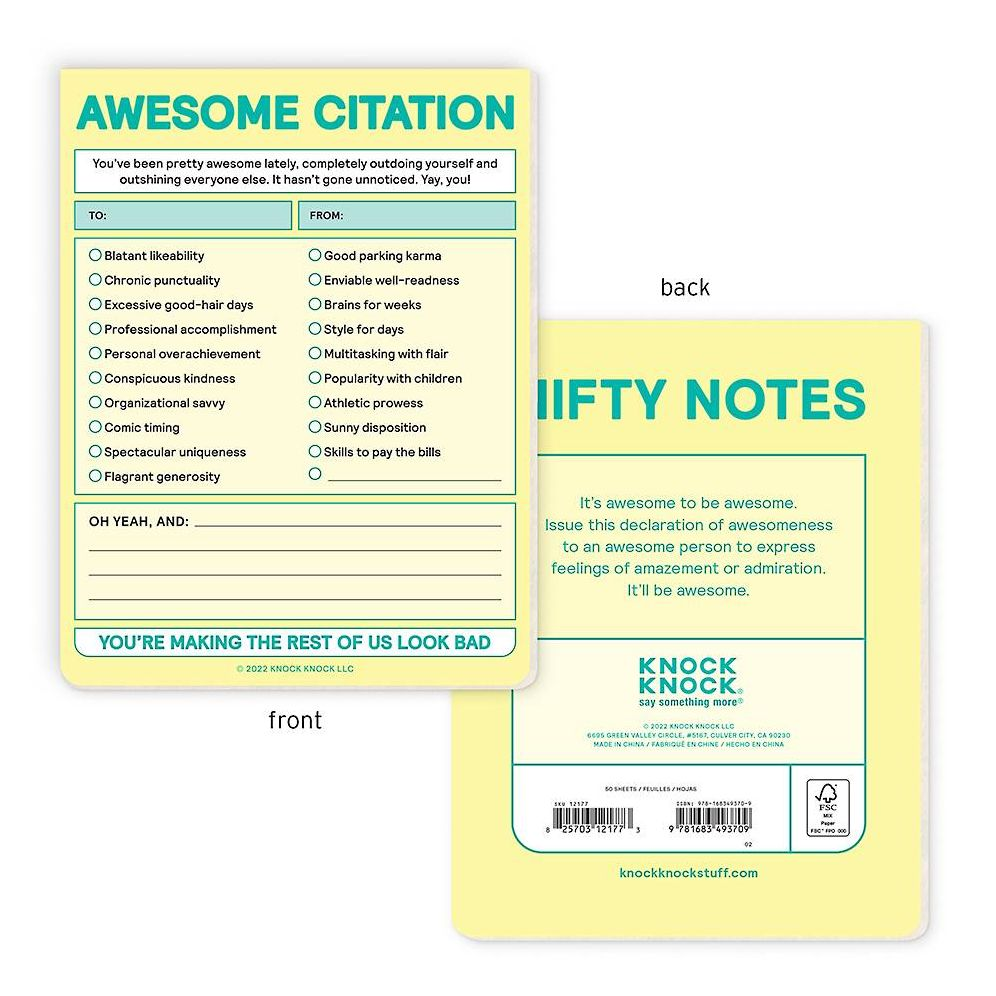 Awesome Citation Pad Knock Knock Nifty Notes - Image 5