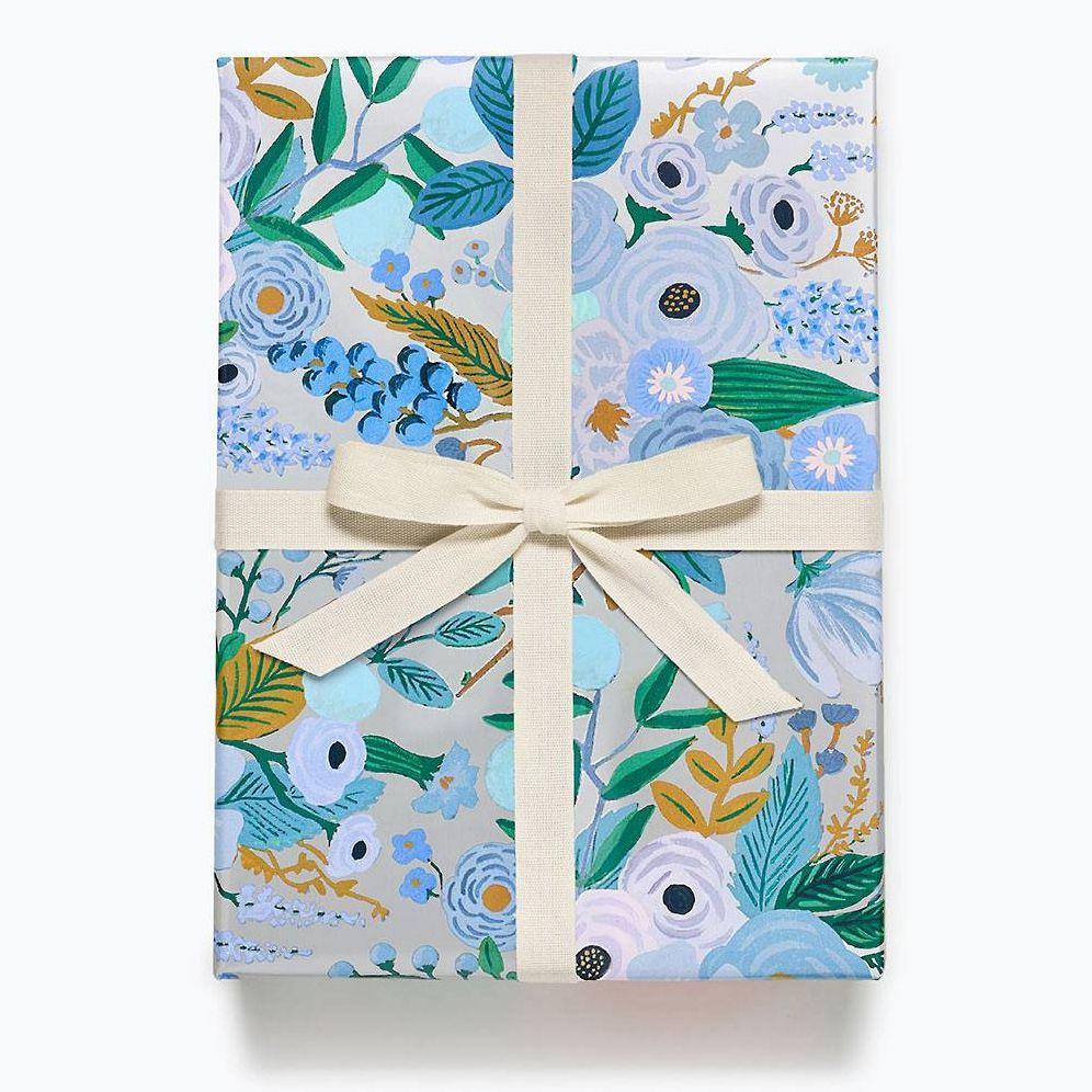 Alternative view of Garden Party Blue Wrapping Paper