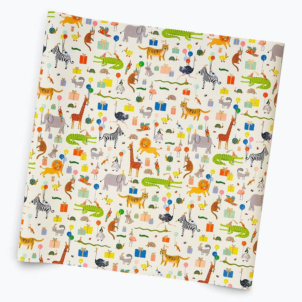 Alternative view of Party Animals Wrapping Paper