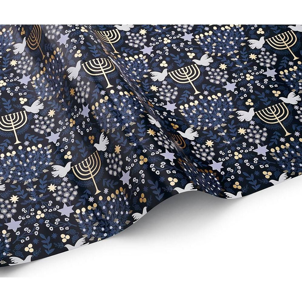Alternative view of Rifle Paper Co. Hanukkah Floral Wrapping Paper