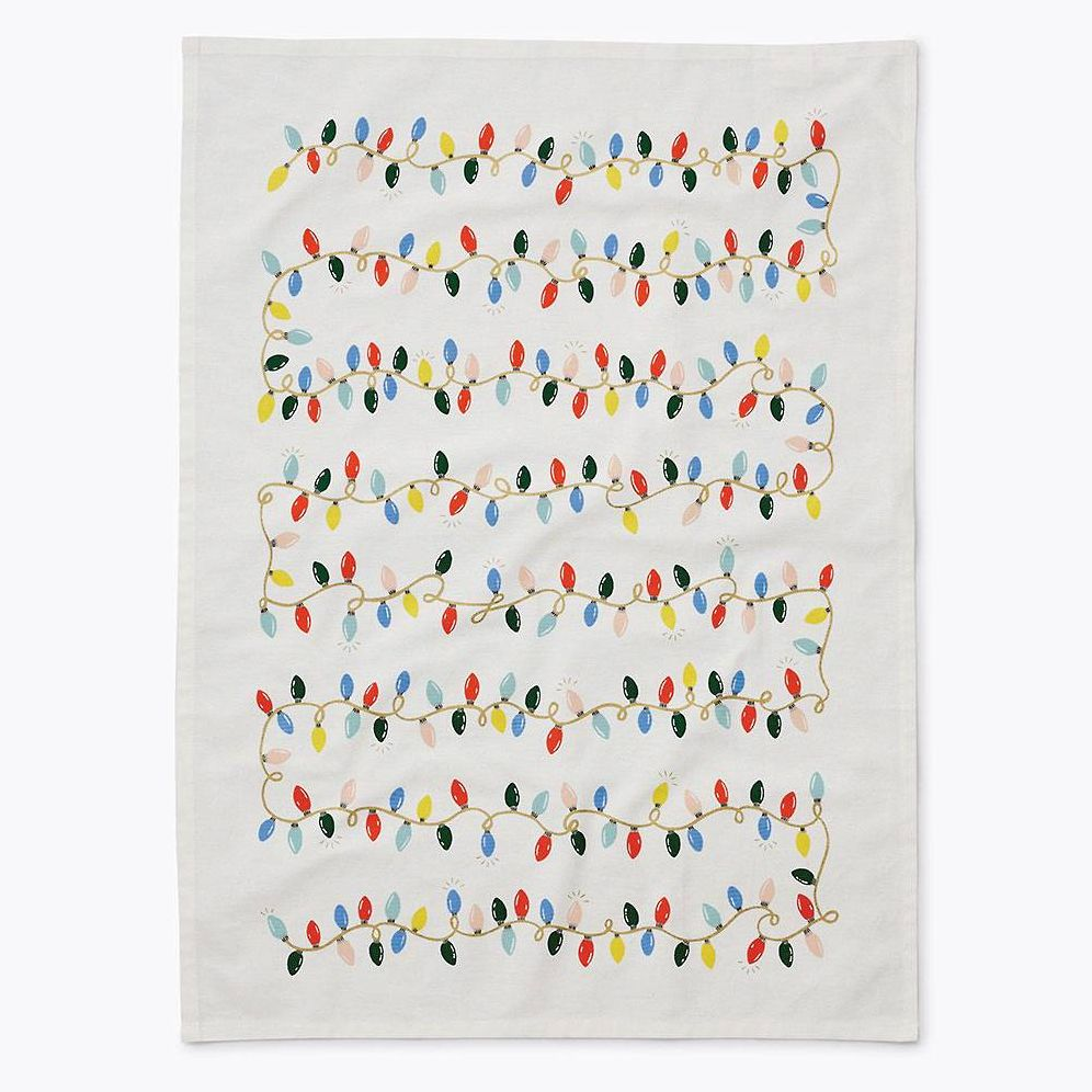 Alternative view of Rifle Paper Co. Holiday Lights Tea Towel