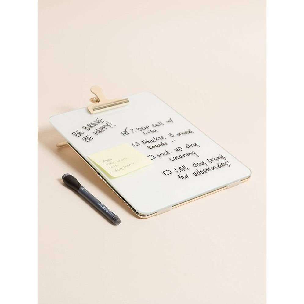 Desktop Gold Glass Dry Erase Board - Image 3
